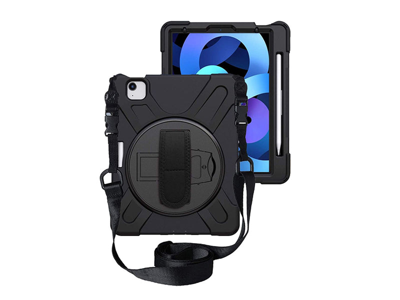 Coque Securit rotative iPad Air 11 (M3/M2), Pro 11 (2022/21 - 4th/3rd gen), Air 10.9 (4th/5th gen) - Noir