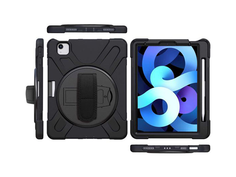 Coque Securit rotative iPad Air 11 (M3/M2), Pro 11 (2022/21 - 4th/3rd gen), Air 10.9 (4th/5th gen) - Noir