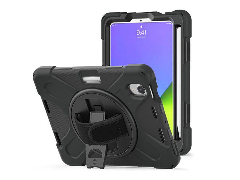 Coque Securit rotative iPad Mini 8.3 (2024/21 - 7/6th gen) - Noir