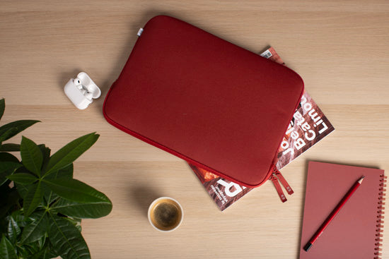 Housse MacBook Air 15 Basics ²Life Rouge/Blanc