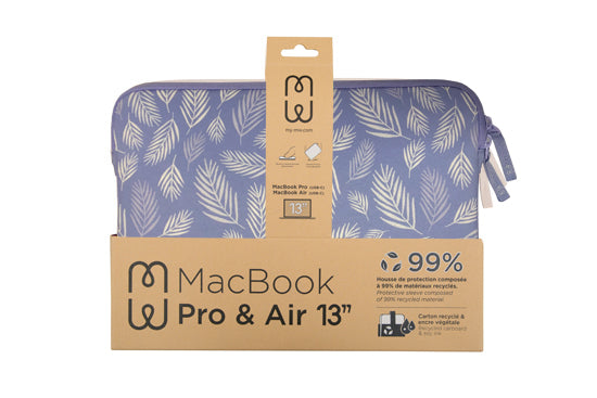 Housse MacBook Pro/Air 13 Basics ²Life Botanic Lila