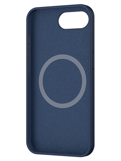 Coque silicone MagSafe iPhone 16e / 17e Bleu