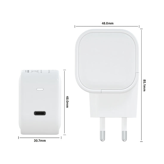 Chargeur 70W USB-C PD Blanc