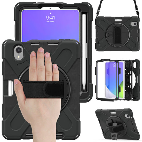 Securit rotative iPad Mini 8.3 (2024/21 - 7/6th gen) Noir Polybag