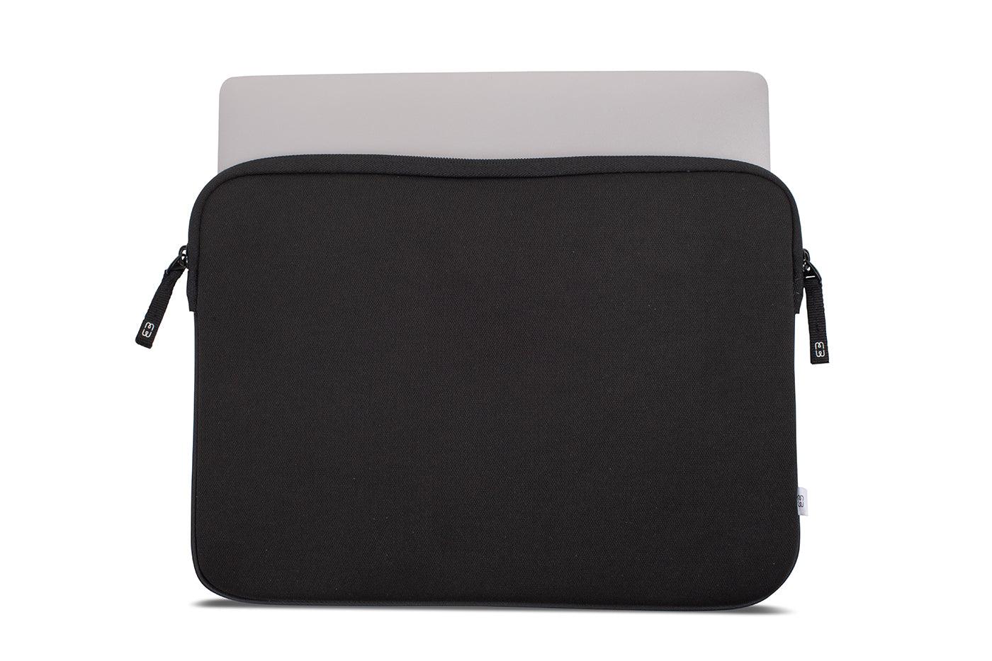 Housse MacBook Recyclee Noire - ouverture