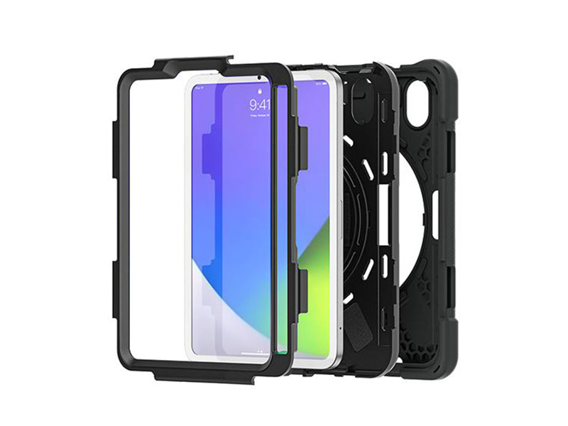 Coque Securit rotative iPad Mini 8.3 (2024/21 - 7/6th gen) - Noir