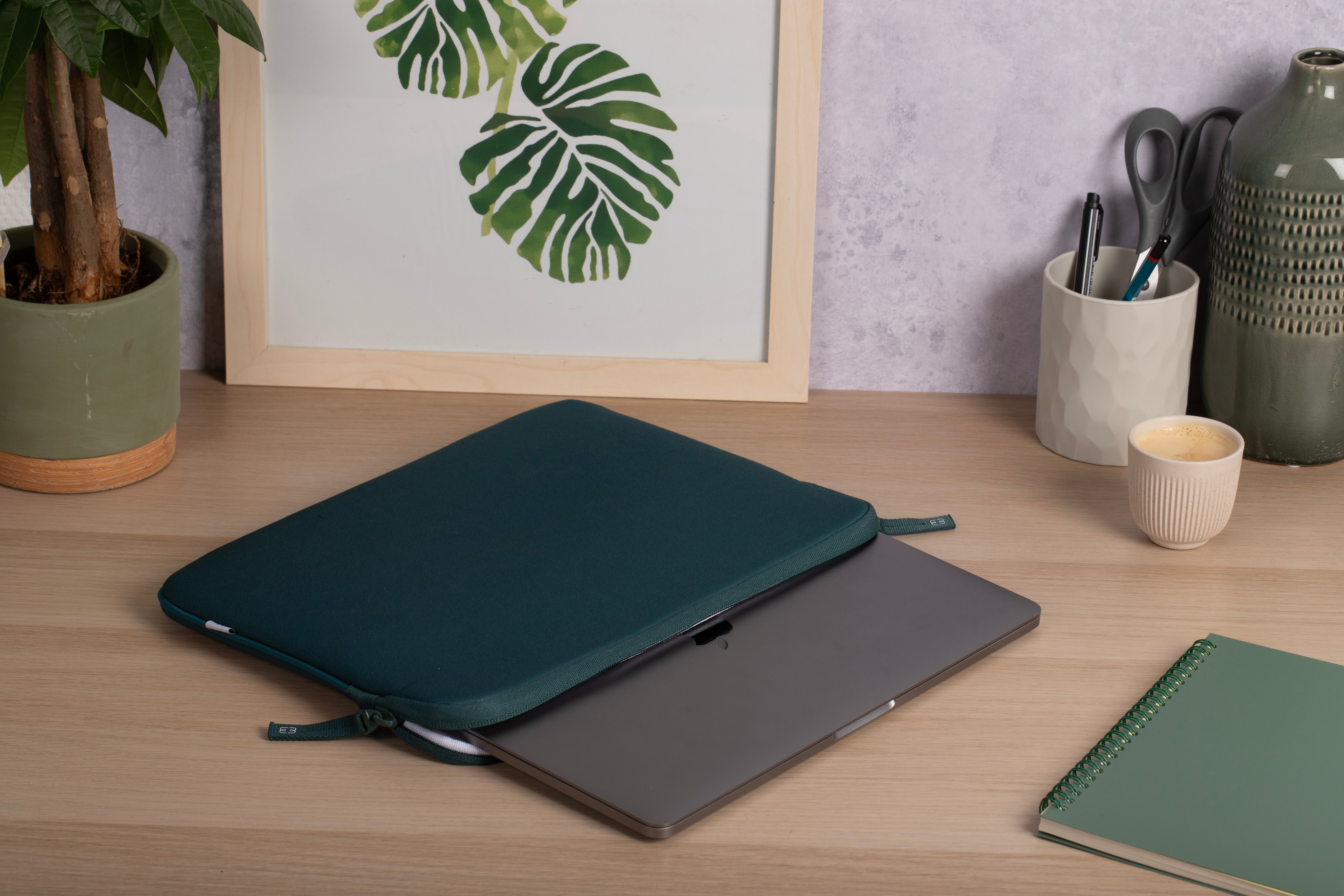 Housse MacBook Pro/Air 13 Basics ²Life Vert/Blanc