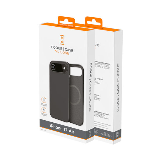 Coque silicone MagSafe iPhone Air Noir