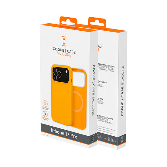 Coque silicone MagSafe iPhone 17 Pro Orange