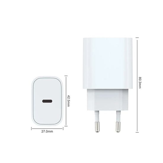 Chargeur USB-C PD 20W Blanc